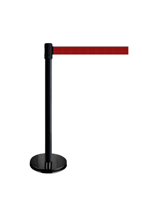 Stĺpik s vyťahovacou páskou, čierny | AdMakers